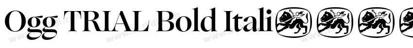 Ogg TRIAL Bold Itali字体转换